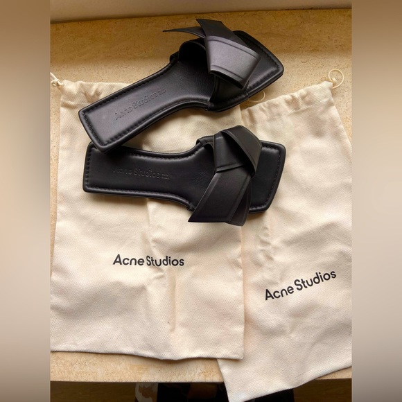 Lightly used Acnevstudios black slide sandals - Picture 2 of 5